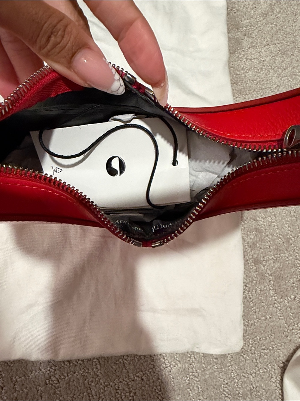 Coperni Red Crescent Leather Shoulder Bag - Picture 5 of 9
